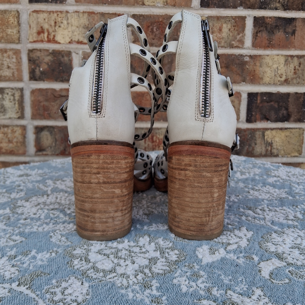 Vintage Foundry Co.Jamina Leather Studded Blocked Heel Sandals Sz. 8.5 - Picture 6 of 14